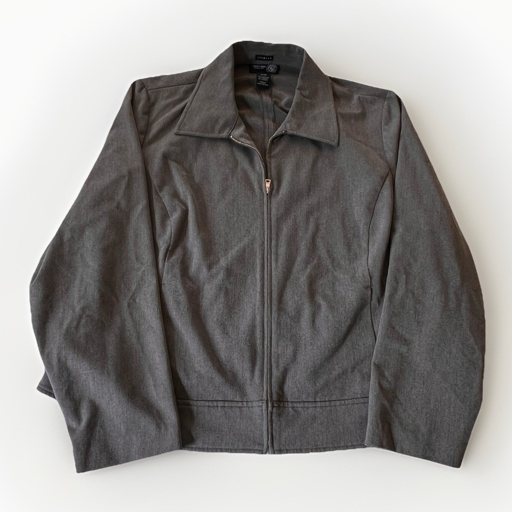 3/$25 SALE! Venezia Jeans Blazer Style Jacket Women's 18/20 Gray Full‎ Zip